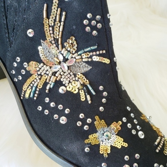 NWOB Rebecca Minkoff Lucy Beaded Sequin Booties 7 - Picture 3 of 7